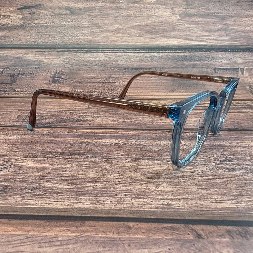 Adin Thomas Europa AT-436 C2 Blue Copper Glitter Glasses Frames 51-18-140 - Picture 5 of 9